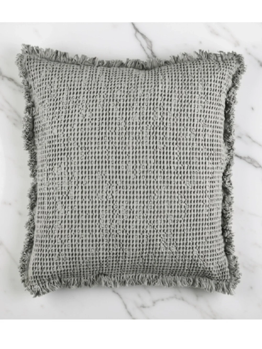 Set/2 Mud Pie Gray Waffle Weave Pillow Covers